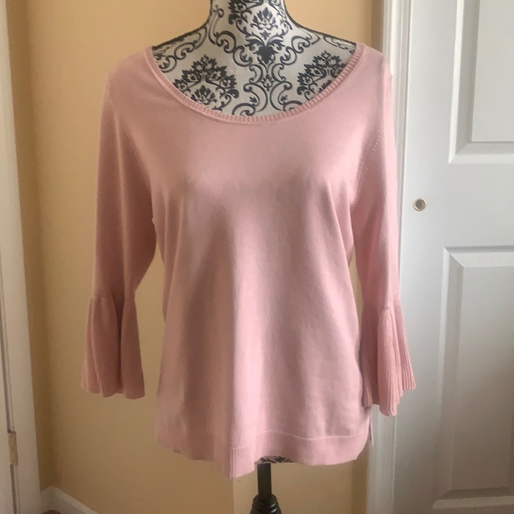 525 America Ruffle Sleeve Spring Sweater